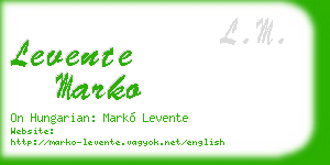 levente marko business card