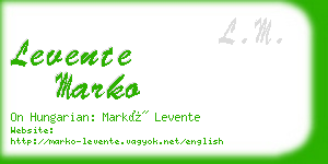 levente marko business card